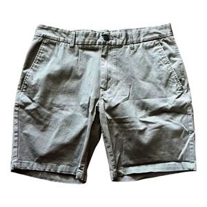 Taylrd Mens Shorts Size 35 Slim Fit Flat Front Chino Khaki‎ Business Casual